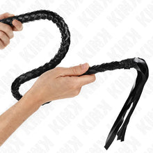 KINK - CHICOTE DE SERPENTE COM ANEL DE MÃO PRETO 65 CM - Sexshoptuga  Sexshoptuga 