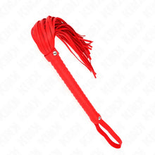 KINK - CHICOTE COM CABO TEXTURADO VERMELHO 48,5 CM - Sexshoptuga  Sexshoptuga 