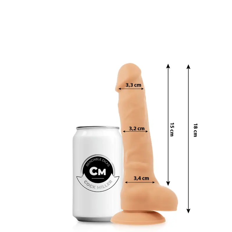 COCK MILLER - DENSIDADE DE SILICONE ARTICULVEL COCKSIL 18 CM - Sexshoptuga 