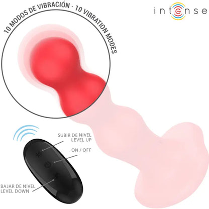 INTENSE - CODY VIBRADOR COM VENTOSA VERMELHO CONTROLE REMOTO - Sexshoptuga 