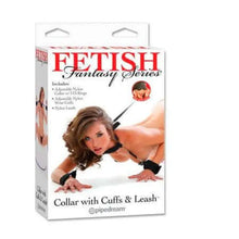 FETISH FANTASY SERIES - COLAR FETICHE COM PUNHOS E TRELA - Sexshoptuga  Sexshoptuga 