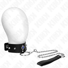 KINK - COLAR 65 CM COM ALÇA COM DIAMANTES AZUIS AJUSTÁVEL 36-43 CM X 5 CM - Sexshoptuga  Sexshoptuga 