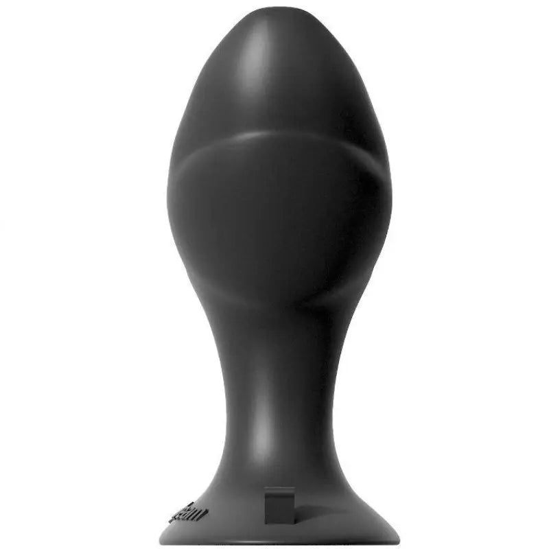 Plug anal de silicone preto.