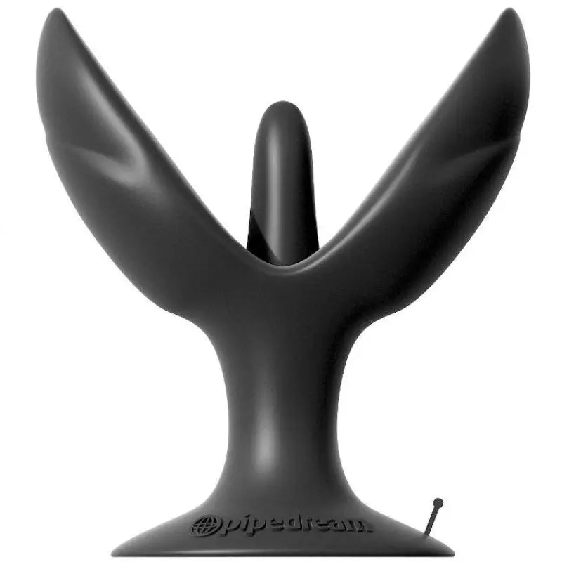 Brinquedo sexual de silicone preto.