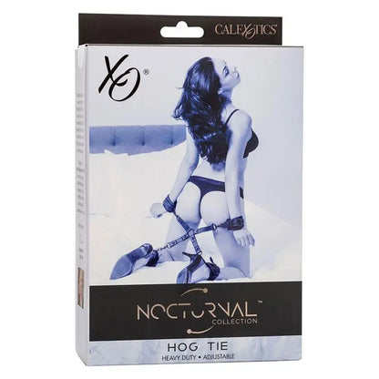 CALEXOTICS - NOCTURNAL CONECTOR HOG TIE CUERO AJUSTÁVEL PRETO - Sexshoptuga 