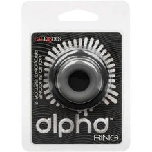 CALEXOTICS - ALPHA CONJUNTO PROLONG DE 2 ANÉIS CINZA - Sexshoptuga  Sexshoptuga 