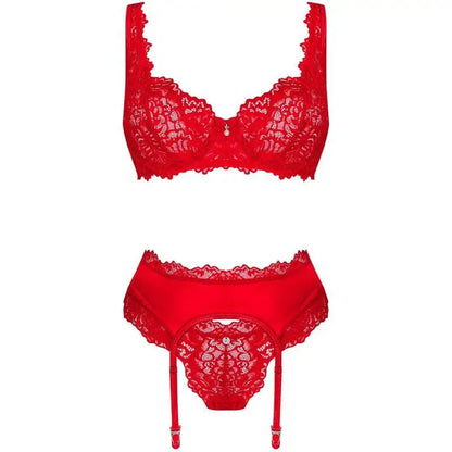 OBSESSIVE - CONJUNTO AMOR CHERRIS 3 PEÇAS L/XL - Sexshoptuga 