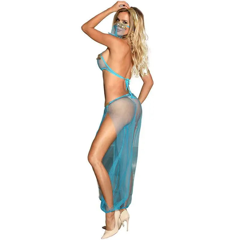 SUBBLIME - CONJUNTO DE LINGERIE AZUL ESTILO INDIA L/XL - Sexshoptuga 