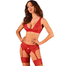 OBSESSIVE - CONJUNTO LACELOVE TRÊS PEAS VERMELHO M/L - Sexshoptuga  Sexshoptuga 