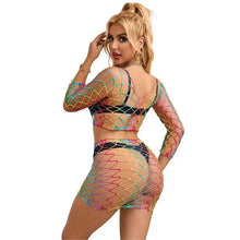 SUBBLIME - 952440 2 PEAS FISHNET CONJUNTO MANGA COMPRIDA ARCO-ÍRIS TAMANHO ÚNICO - Sexshoptuga  Sexshoptuga 