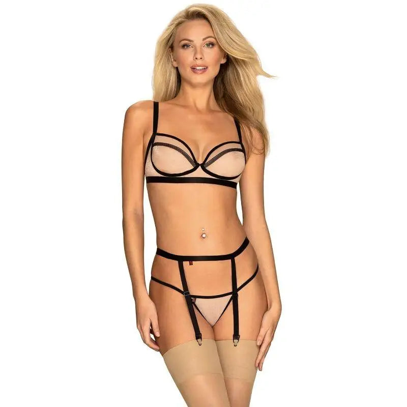 OBSESSIVE - CONJUNTO NUDELIA TRÊS PEAS L/XL - Sexshoptuga 