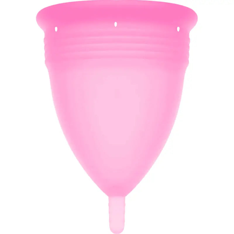 STERCUP - COPO MENSTRUAL DE SILICONE FDA ROSA - TAMANHO L - Sexshoptuga 