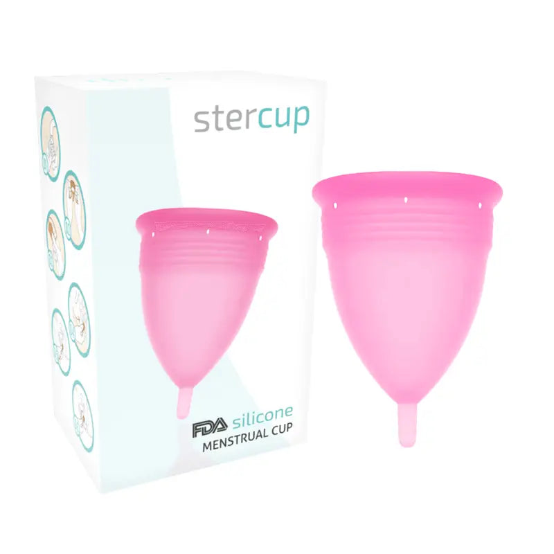 STERCUP - COPO MENSTRUAL DE SILICONE FDA ROSA - TAMANHO L - Sexshoptuga 