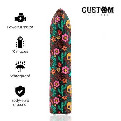 CUSTOM BULLETS - BALAS PERSONALIZADAS FLORAIS RECARREGÁVEIS BALAS 10 INTENSIDADES - Sexshoptuga 