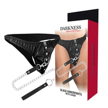 DARKNESS - TANGA DE SUBMISSÃO COM CORRENTE DE METAL - Sexshoptuga  Sexshoptuga 