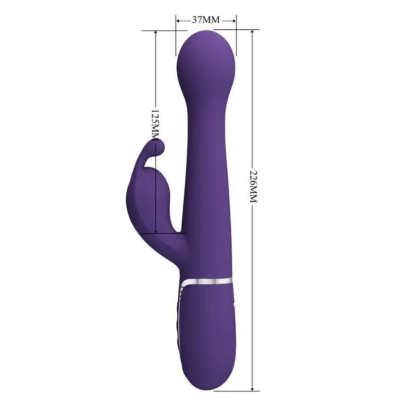 PRETTY LOVE - DEJON VIBRADOR COELHO 3 EM 1 MULTIFUNO ROXO - Sexshoptuga 