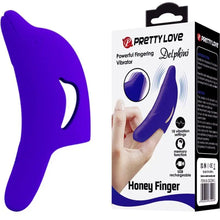 PRETTY LOVE - DELPHINI PODEROSO ESTIMULADOR DE DEDO AZUL ESCURO - Sexshoptuga  Sexshoptuga 