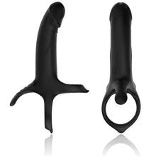 ARMONY - DILDO COM ANEL E VIBRADOR PRETO - Sexshoptuga  Sexshoptuga 