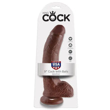 KING COCK - 9 DILDO CASTANHO COM BOLAS 22.9 CM - Sexshoptuga  Sexshoptuga 