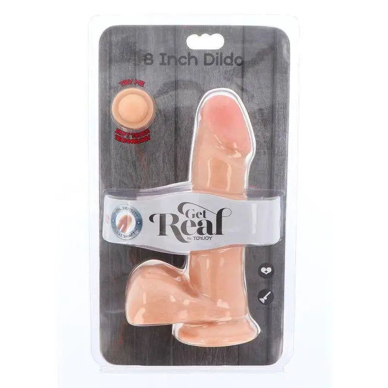 GET REAL - DILDO DE DUAL DENSIDADE PELE DE BOLAS DE 18 CM - Sexshoptuga 