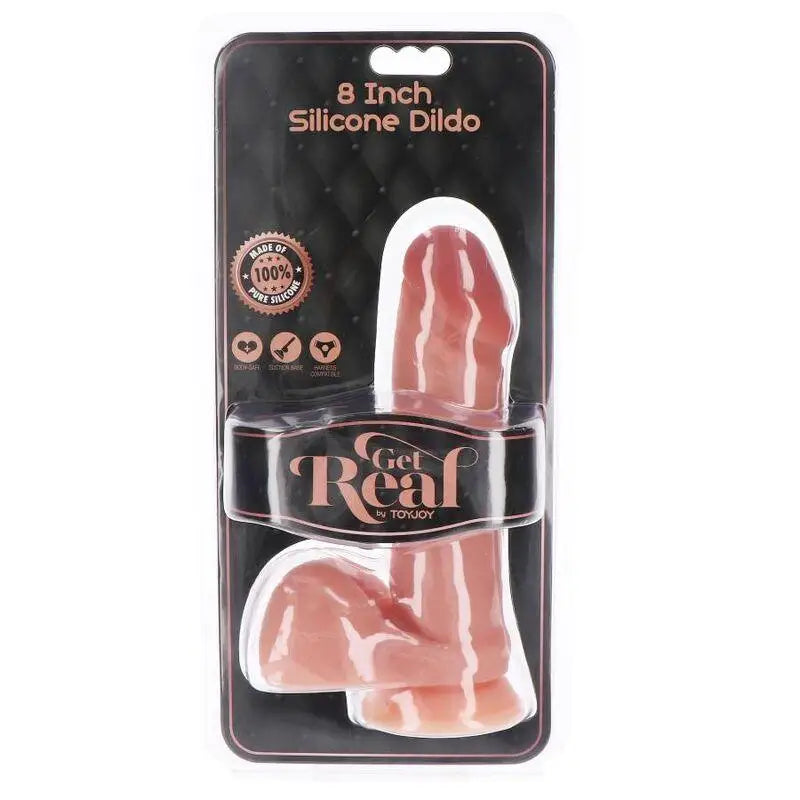 GET REAL - DILDO DE SILICONE 20,5 CM W BOLAS PELE - Sexshoptuga 