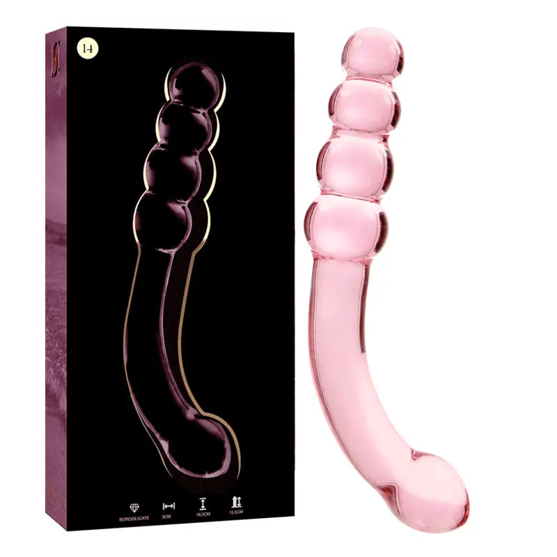 NEBULA SERIES BY IBIZA - MODELO 14 DILDO VIDRO BOROSILICADO TRANSPARENTE 18.5 CM -O- 3 CM - Sexshoptuga 