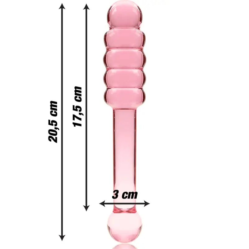 NEBULA SERIES BY IBIZA - MODELO 20 DILDO VIDRO BOROSILICADO TRANSPARENTE 20.5 CM -O- 3 CM - Sexshoptuga 