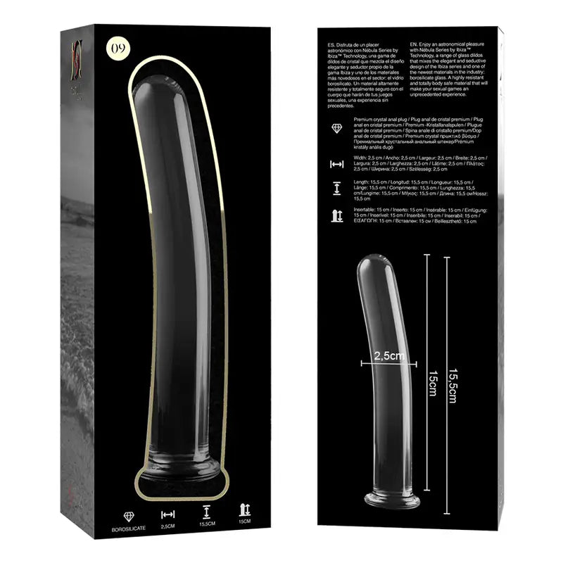 NEBULA SERIES BY IBIZA - MODELO 9 DILDO VIDRO BOROSILICADO ROSA 15.5 CM -O- 2.5 CM - Sexshoptuga 