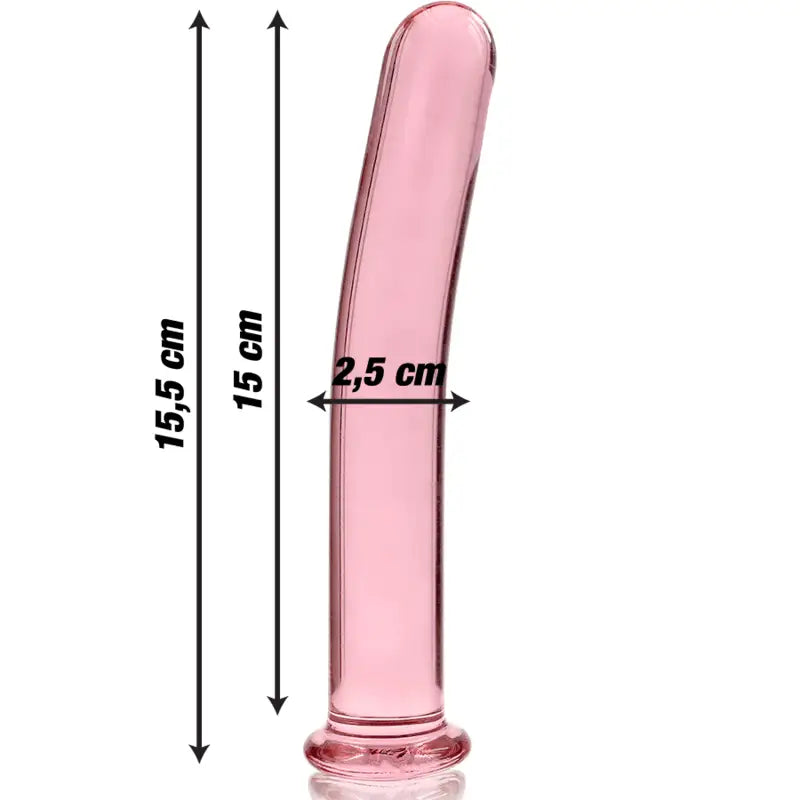 NEBULA SERIES BY IBIZA - MODELO 9 DILDO VIDRO BOROSILICADO ROSA 15.5 CM -O- 2.5 CM - Sexshoptuga 