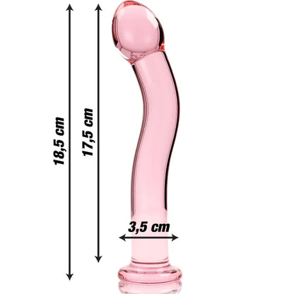 SÉRIE NEBULA BY IBIZA - MODELO 18 DILDO VIDRO BOROSILICADO TRANSPARENTE 18.5 CM -O- 3.5 CM - Sexshoptuga 