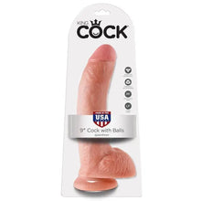 KING COCK - 9 CARNE DE DILDO COM BOLAS 22.9 CM - Sexshoptuga  Sexshoptuga 