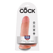 KING COCK - 7 CARNE DE DILDO COM BOLAS 17.8 CM - Sexshoptuga  Sexshoptuga 