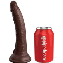 KING COCK - ELITE DILDO DE SILICONE REALÍSTICO 17.8 CM CASTANHO - Sexshoptuga  Sexshoptuga 