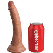 KING COCK - ELITE DILDO DE SILICONE REALÍSTICO 17.8 CM CARAMELO - Sexshoptuga  Sexshoptuga 