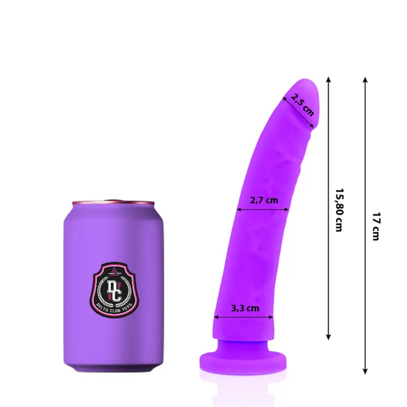 DELTA CLUB - TOYS LILAC DILDO MEDICAL SILICONE 17 CM -O- 3 CM - Sexshoptuga 