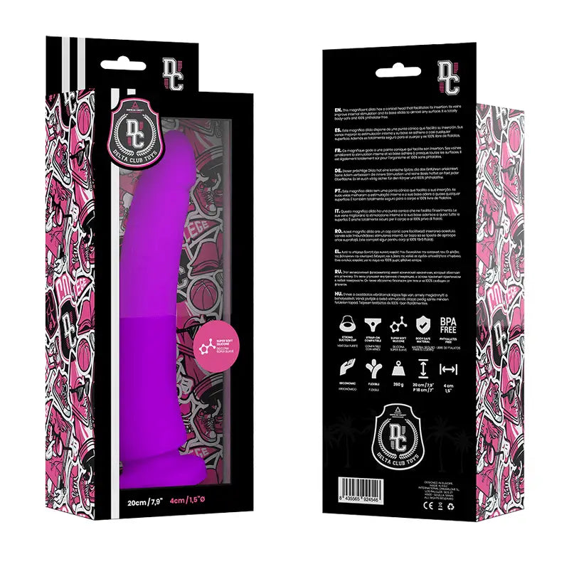 DELTA CLUB - TOYS LILAC DILDO MEDICAL SILICONE 20 CM -O- 4 CM - Sexshoptuga 