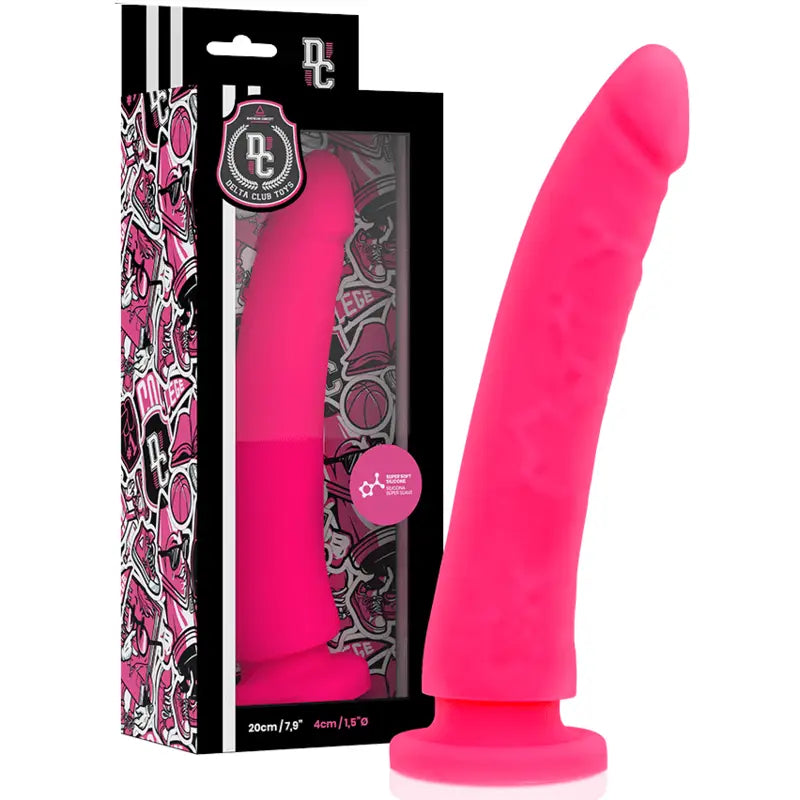 DELTA CLUB -TOYS DILDO MÉDICO ROSA SILICONE 20 CM -O- 4 CM - Sexshoptuga 