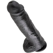 KING COCK - 11 DILDO PRETO COM BOLAS 28 CM - Sexshoptuga  Sexshoptuga 