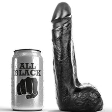 ALL BLACK - DILDO REALISTA PRETO SUAVE 20 CM - Sexshoptuga  Sexshoptuga 