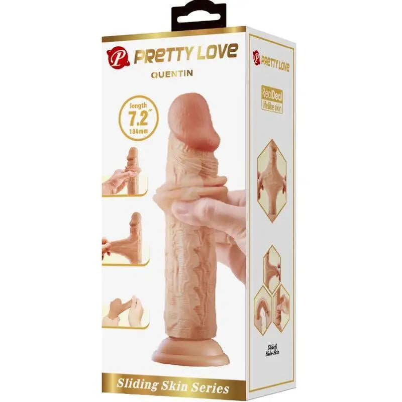 PRETTY LOVE - DILDO REALISTA QUENTIN 18 CM CARNE - Sexshoptuga 