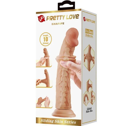 PRETTY LOVE - DILDO REALISTA SHARIFE 25 CM CARNE - Sexshoptuga 