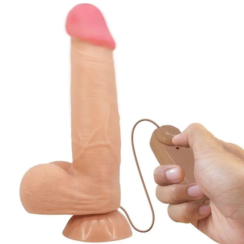 PRETTY LOVE - SÉRIE SLIDING SKIN DILDO REALÍSTICO COM VENTOSA DESLIZANTE PELE CONTROLO REMOTO CARNE 21,8 CM - Sexshoptuga 