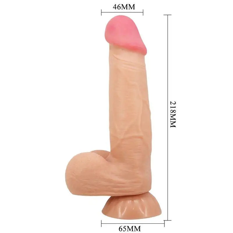 PRETTY LOVE - SÉRIE SLIDING SKIN DILDO REALÍSTICO COM VENTOSA DESLIZANTE PELE CONTROLO REMOTO CARNE 21,8 CM - Sexshoptuga 