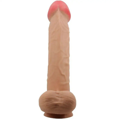 PRETTY LOVE - SÉRIE SLIDING SKIN DILDO REALÍSTICO COM VENTOSA DESLIZANTE PELE CARNE 26 CM - Sexshoptuga 