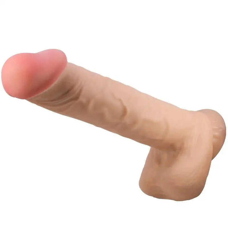 PRETTY LOVE - SÉRIE SLIDING SKIN DILDO REALÍSTICO COM VENTOSA DESLIZANTE PELE CARNE 26 CM - Sexshoptuga 