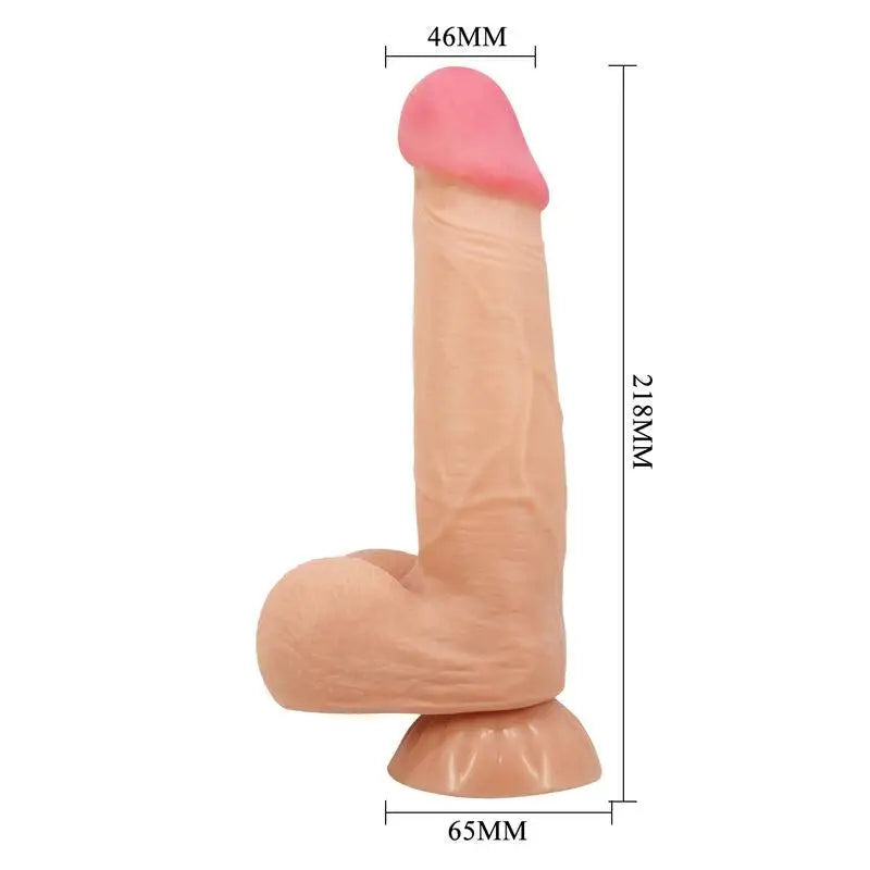 PRETTY LOVE - SÉRIE SLIDING SKIN DILDO REALÍSTICO COM VENTOSA DESLIZANTE PELE 21,8 CM - Sexshoptuga 