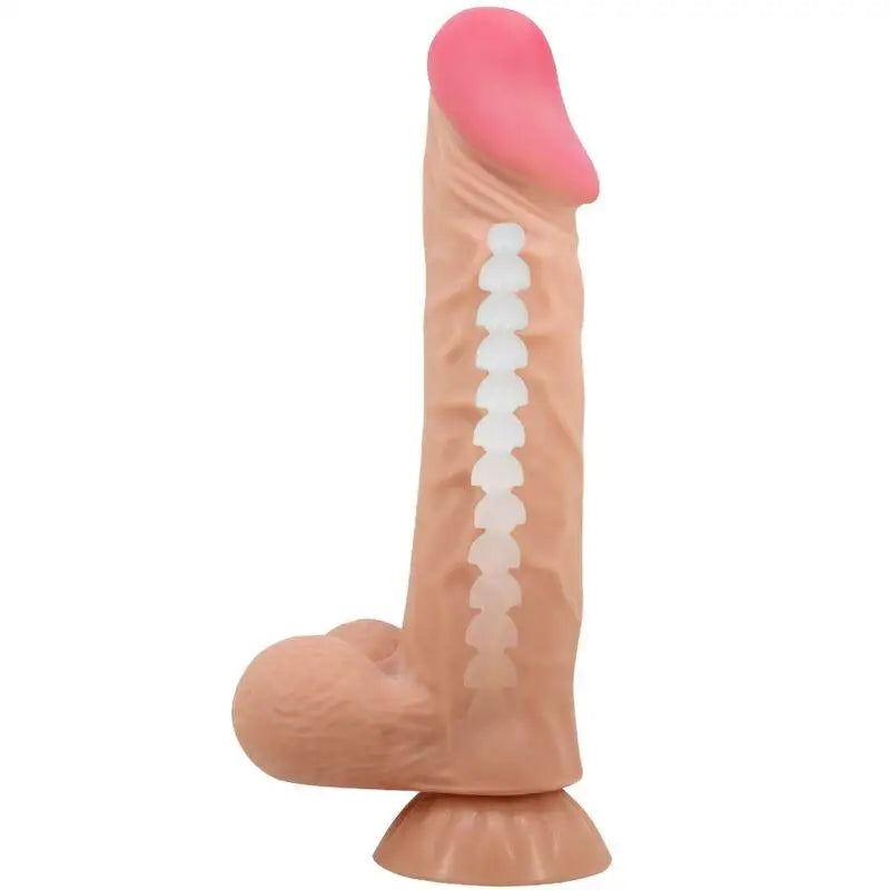 PRETTY LOVE - SÉRIE SLIDING SKIN DILDO REALÍSTICO COM VENTOSA DESLIZANTE PELE 24 CM - Sexshoptuga 