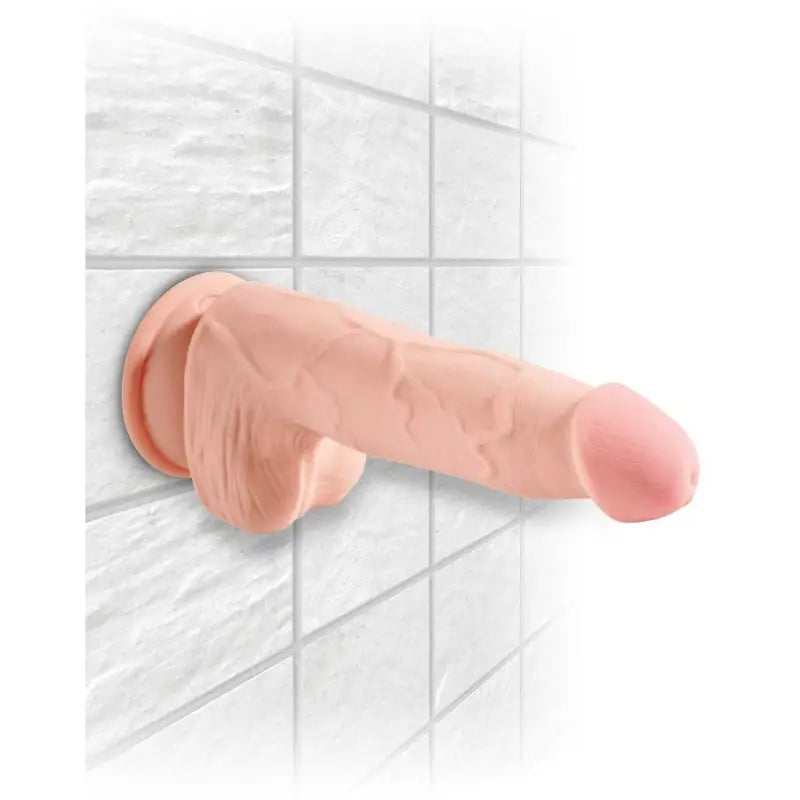 KING COCK - DILDO TRIPLA DENSIDADE 13 CM COM TESTÍCULOS - Sexshoptuga 