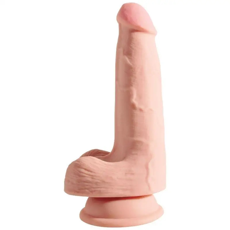 KING COCK - DILDO TRIPLA DENSIDADE 13 CM COM TESTÍCULOS - Sexshoptuga 