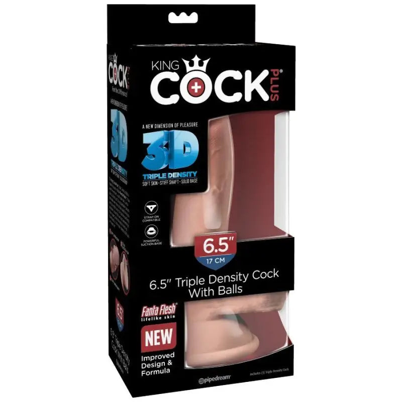 KING COCK - DILDO TRIPLA DENSIDADE 14 CM - Sexshoptuga 